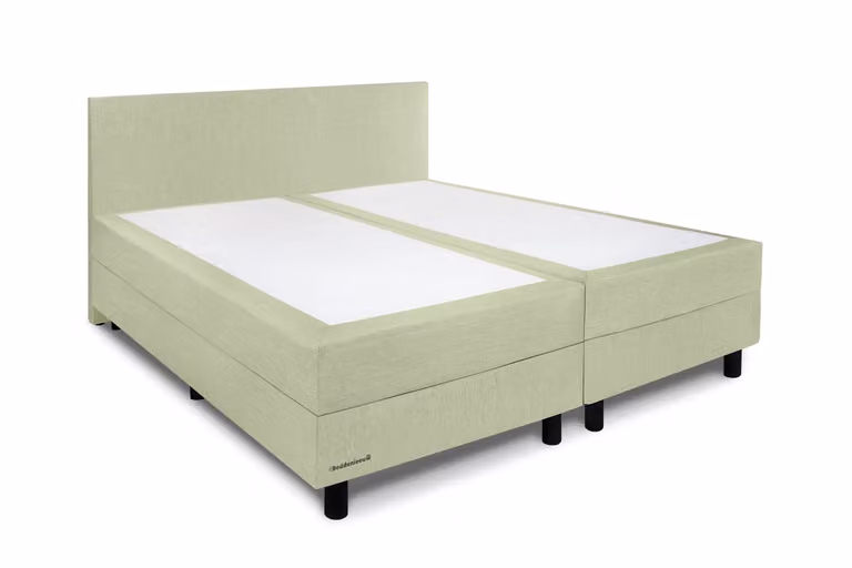 Boxspring Isabella Lentegroen (Inari 34) van Beddenleeuw, B/D/H: 90 x 200 cm
