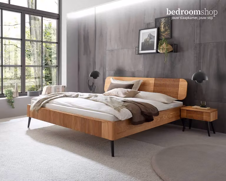 Massief houten bed Osaka in Japandi-stijl van Bedroomshop