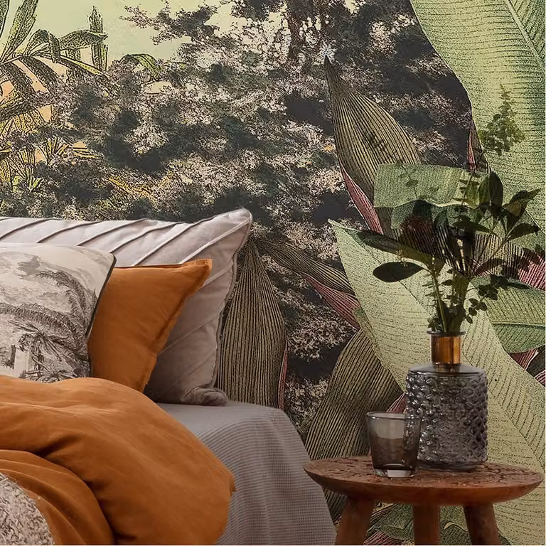 home24 Fotobehang Oasis Multicolour Groen B: 350 cm, H: 250 cm