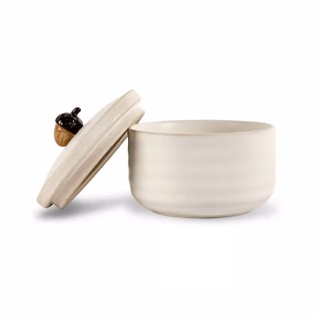 Sagaform Ellen eikelblik met deksel Crème Ø13,5 cm