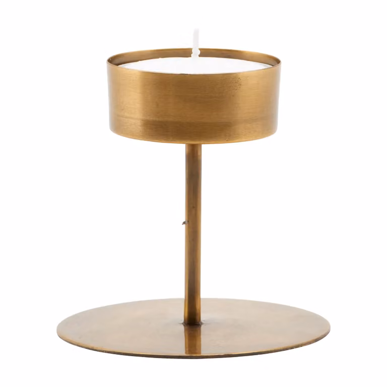 House Doctor Antiek Messing Kandelaar Gold Hoogte: 10 cm