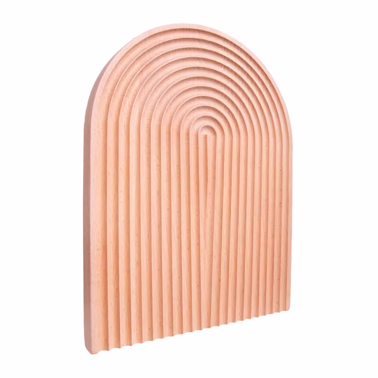 QUVIO Decoratieve regenboog tray - Groot - Bruin hout