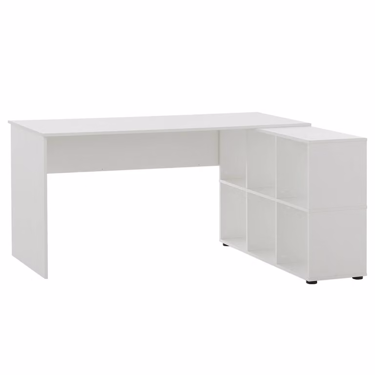 home24 Hoekbureau Wit, B/D/H: 150 x 74 x 104 cm
