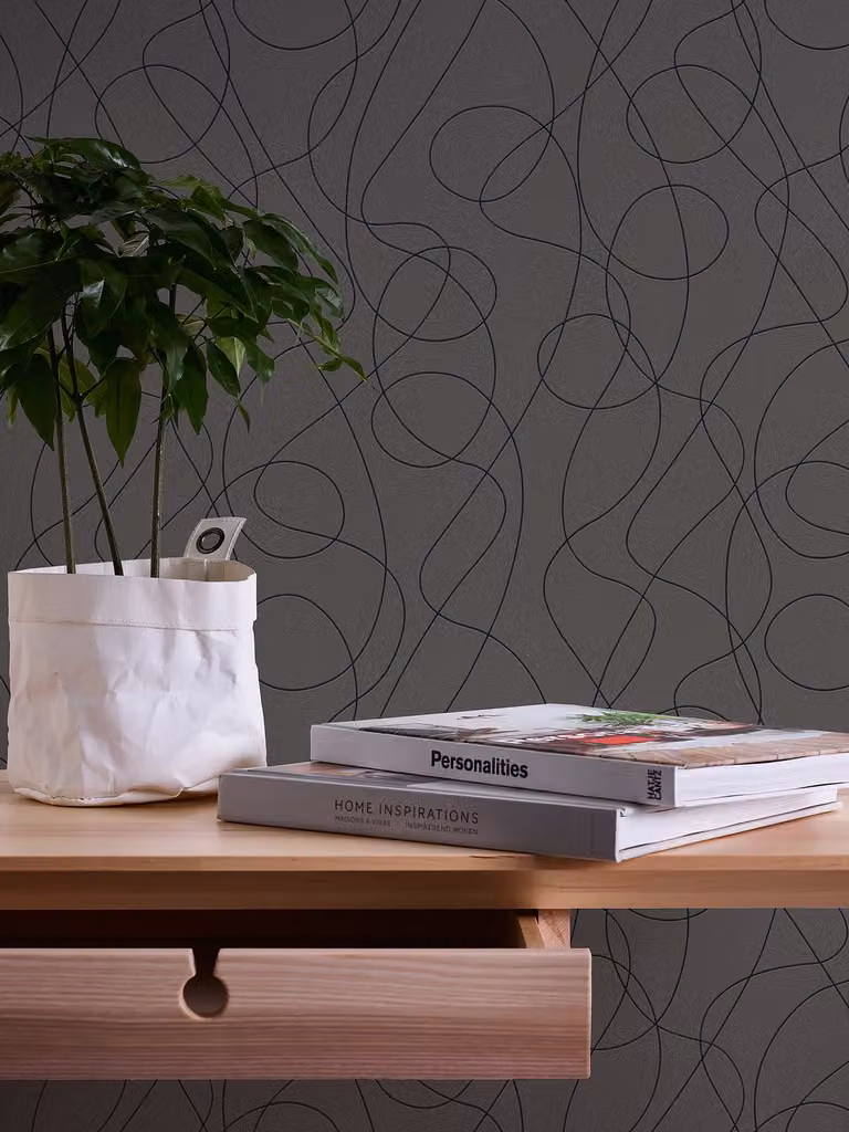 home24 Vliesbehang Motion Breedte: 53 cm, Lengte: 1005 cm