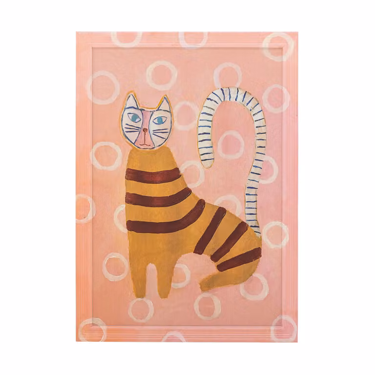 Bloomingville Missy illustratie met lijst, pink, 40 x 56 cm