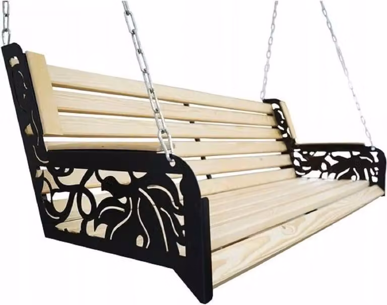 QLS Tuin Hollywoodschommel met houten latten, 150 cm