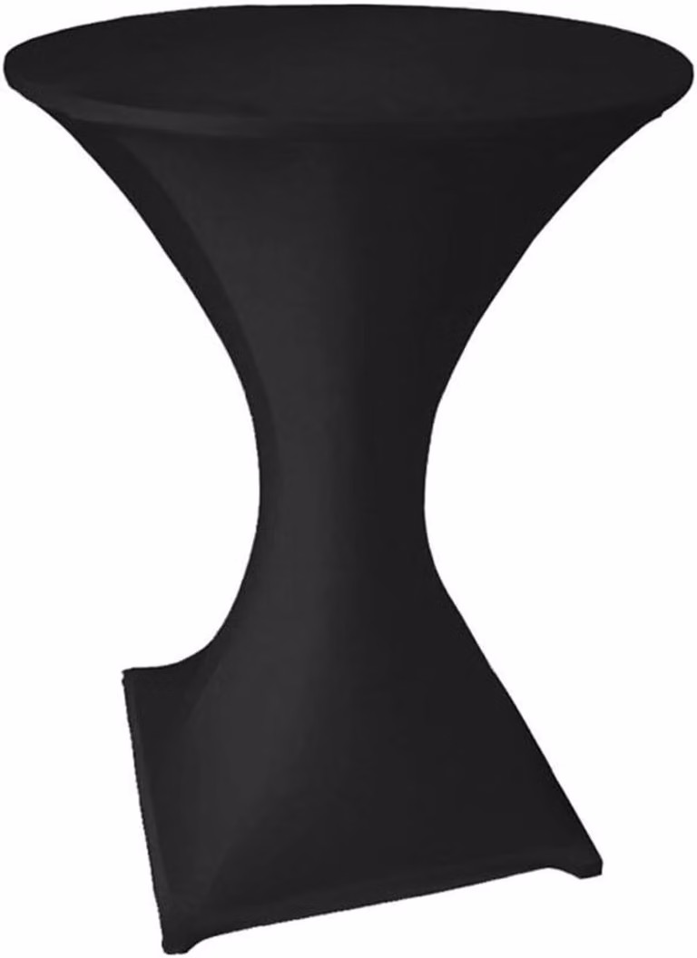 Robuuste zwarte statafel met weerbestendig polyethyleen blad, Diameter: 80 cm, Hoogte: 110 cm