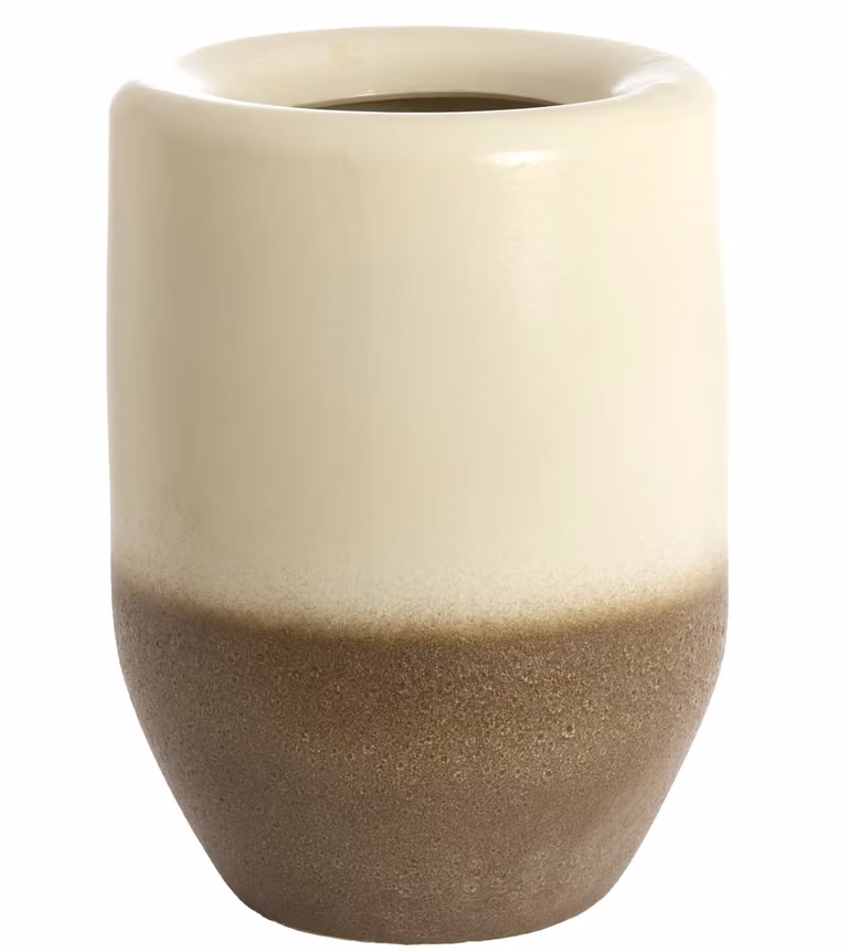 Light & Living Isaura Keramische Decoratieve Vaas Beige en Bruin B: 48,5 cm, H: 47,5 cm
