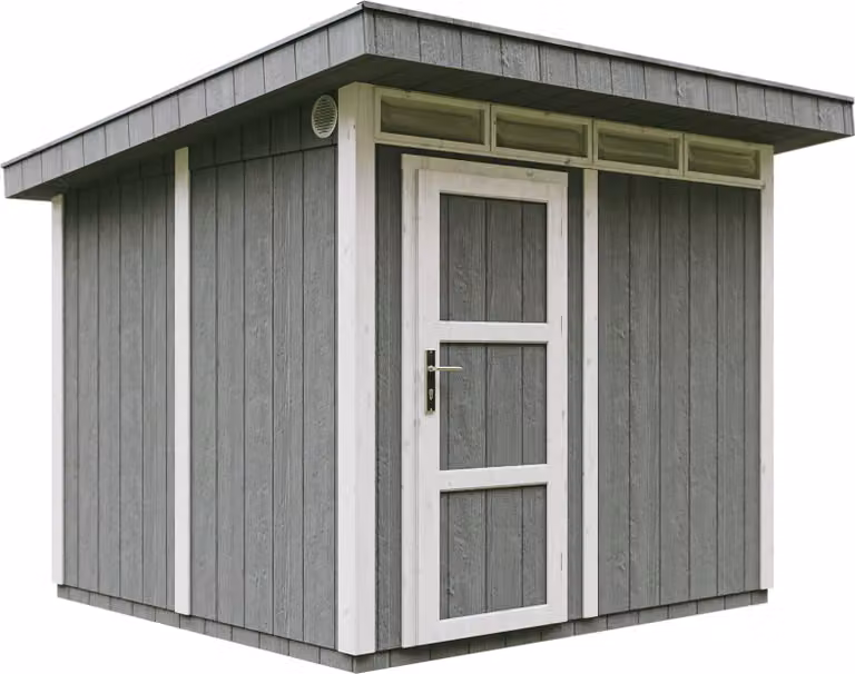 Tuinhut TIMBELA M903 CAVERN STEEL Tuinberging met vloer en bitumentegels B: 279 cm, L: 293 cm, H: 239 cm