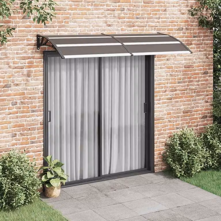 vidaXL Overkapping zwart polycarbonaat 240 x 100 cm