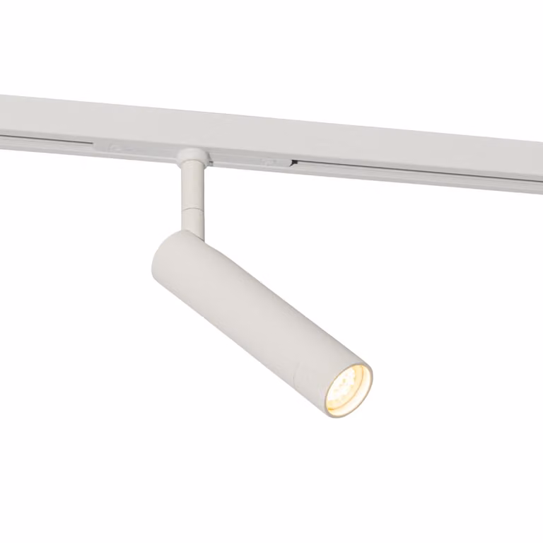 Qazqa Moderne Cilinder Spot Wit voor Railsysteem (1-fase)