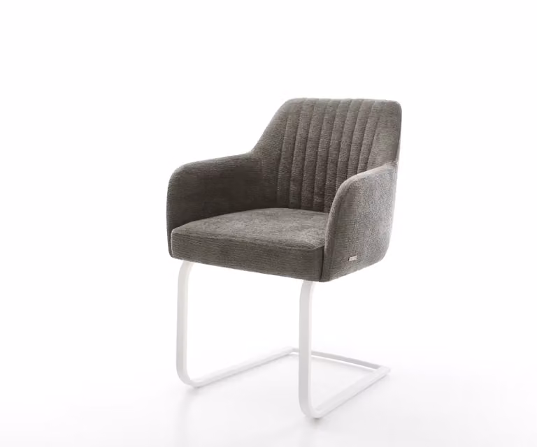 DELIFE Greg-Flex Sledemodel Bank in Wit Bouclé met Pocketveer Kern