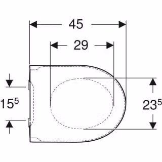 Geberit iCon toiletzitting wit met overlappend ontwerp en soft-close mechanisme