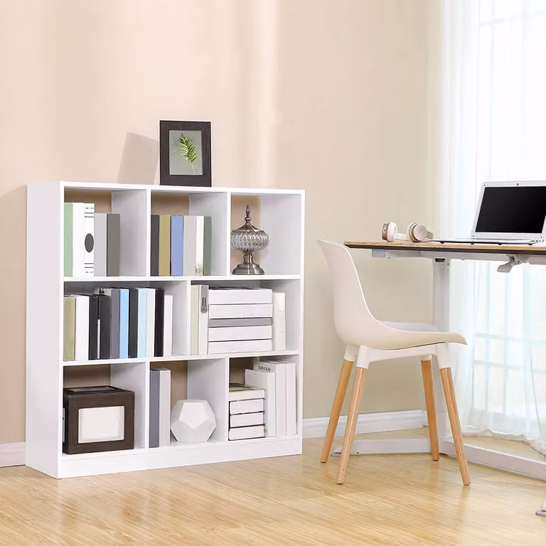 home24 Open kast Lunel II wit, B/D/H: 98 x 100 x 30 cm