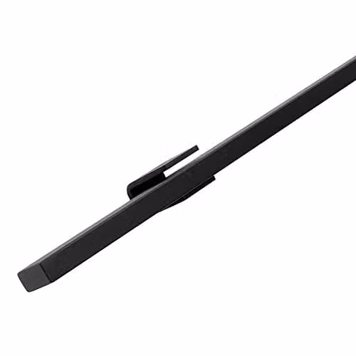 Vivol Design stalen trapleuning zwart, rechthoekig, 50 cm, met 2 houders voor binnen