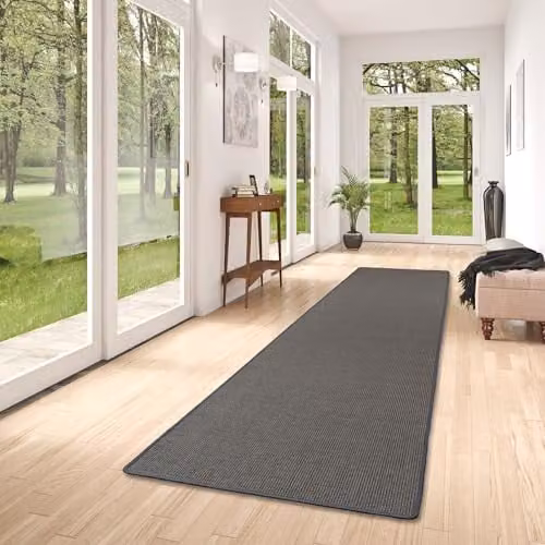 Astra Sisal Natuur Loper Tapijt - Antraciet