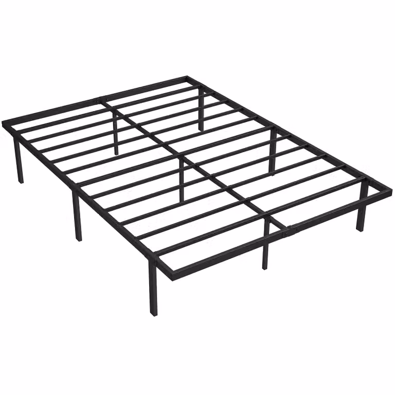 HOMCOM Bedframe met opbergruimte en metalen lattenbodem, 140 x 200 cm