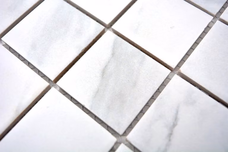 Keramische Mozaïektegels Carrara Optiek Wit - Mozaïekmatten voor Wanddecoratie - 30,6 x 30,6 cm