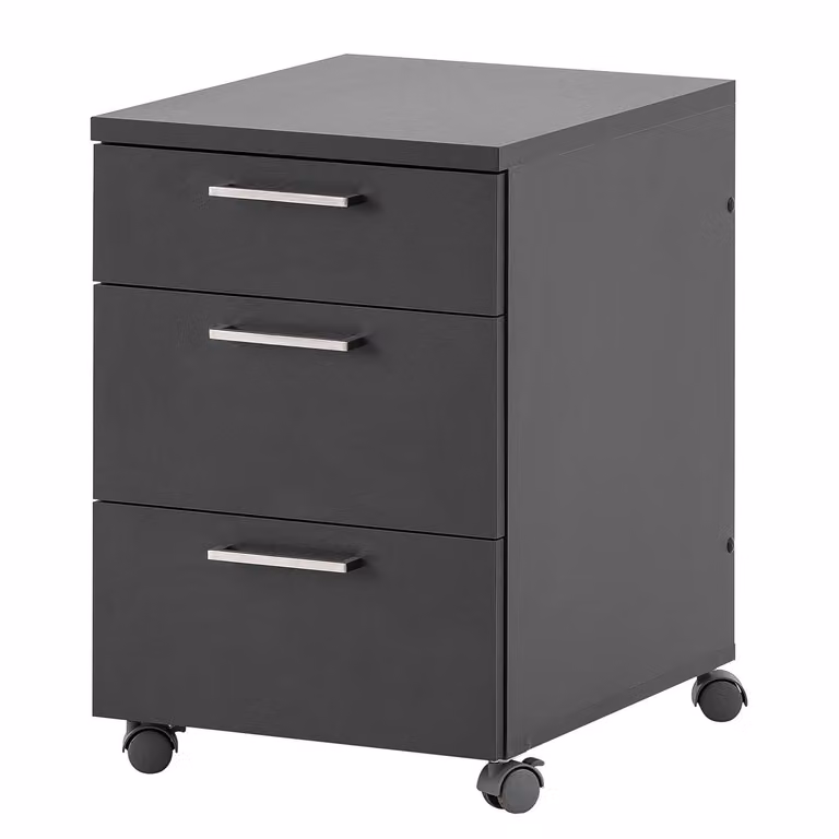 home24 Rollend kastje zwart/antraciet met wieltjes B: 41 cm, D: 60 cm, H: 50 cm