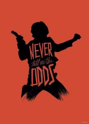 Komar Muurafbeelding Star Wars Silhouette Quotes Han Solo - Poster - Multicolour - Breedte: 50 cm, Hoogte: 70 cm