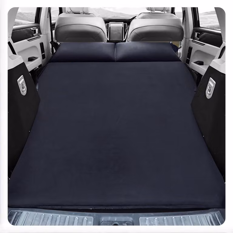 Zwart Zelfopblaasbaar Auto Matras voor Volwassenen - 15 cm dik