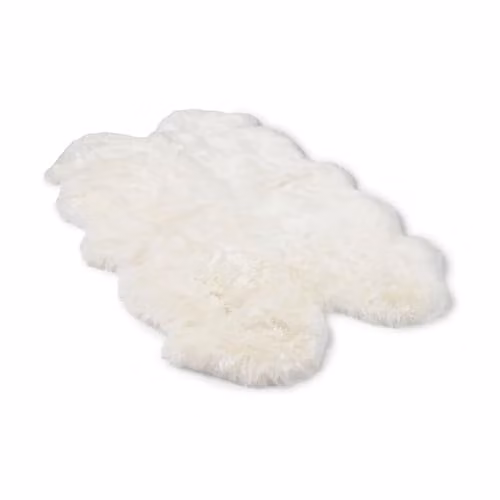 Sheepskin House Merino Vierdubbele Schapenvacht - Langharig - Wit - 170 x 110 cm