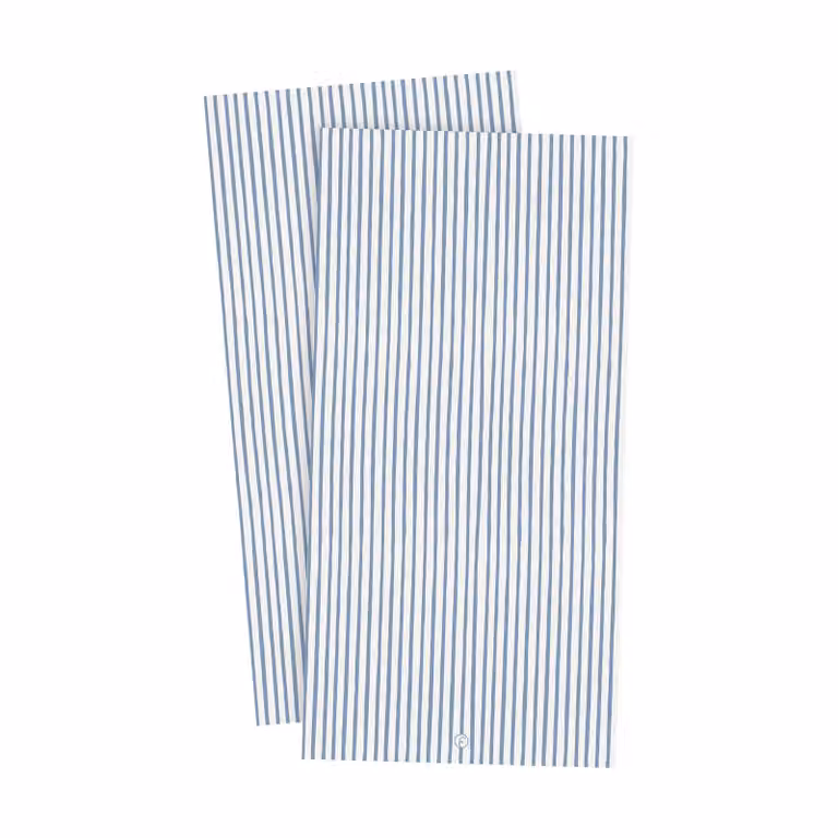 ERNST Servet Gestreept Lichtblauw-wit 20-pack 10 x 20 cm