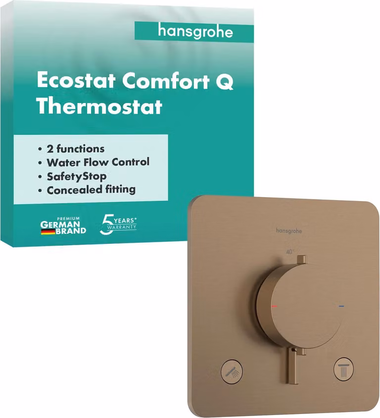Hansgrohe Thermostat UP Ecostat Comfort Q complete set voor 2 verbruikers