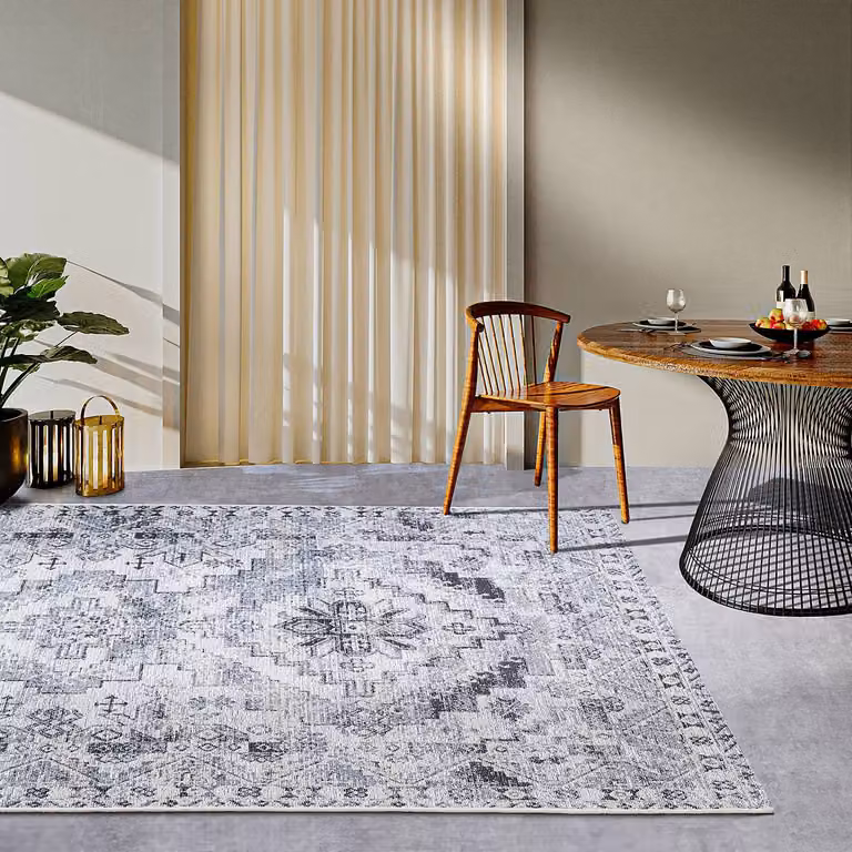 home24 In- en outdoorvloerkleed Esther grijs polyester/BCF B/D: 160 x 235 cm