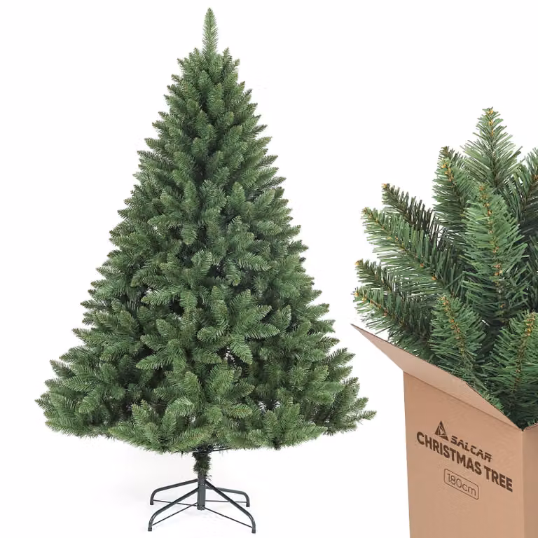 Salcar Kunstkerstboom Nordmannspar, 180 cm, 730 takken, natuurgetrouw met klapsysteem