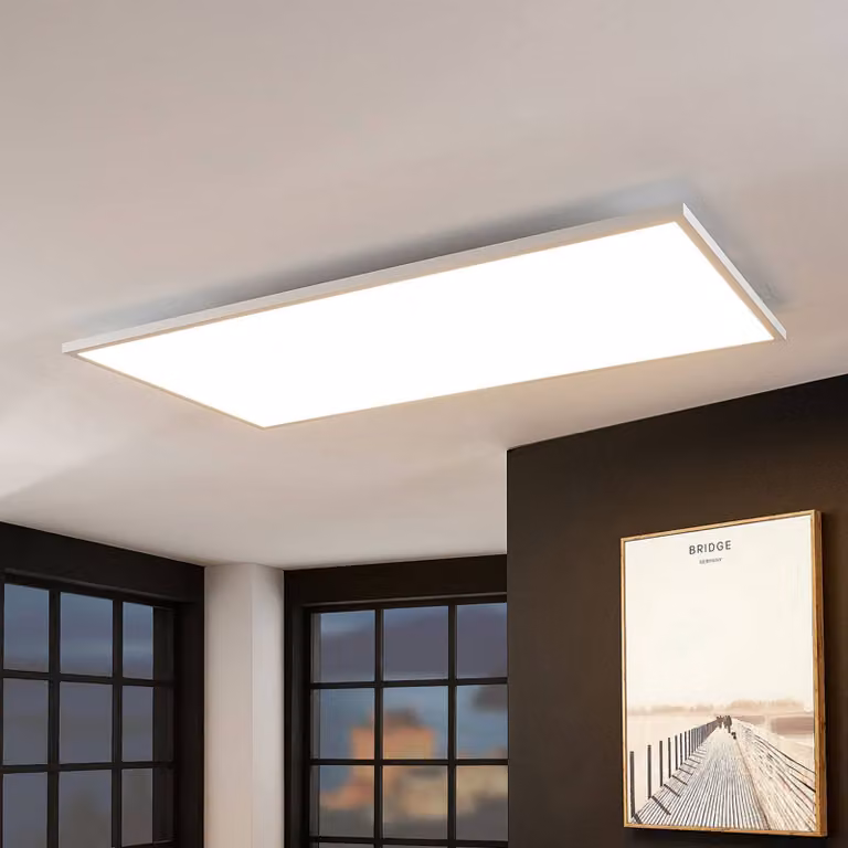 Arcchio Brenda LED Plafondlamp Wit - Modern - Dimbaar met Afstandsbediening - 60 x 120 cm