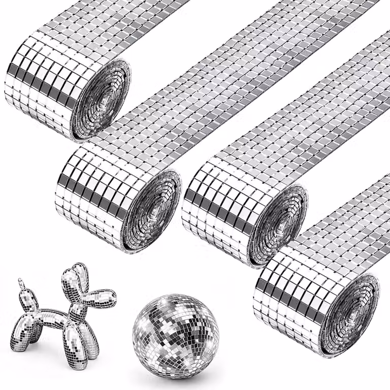 Vemera Spiegelmozaïek Zelfklevende Mini-spiegeltegels 5 x 5 mm - 4 Rollen