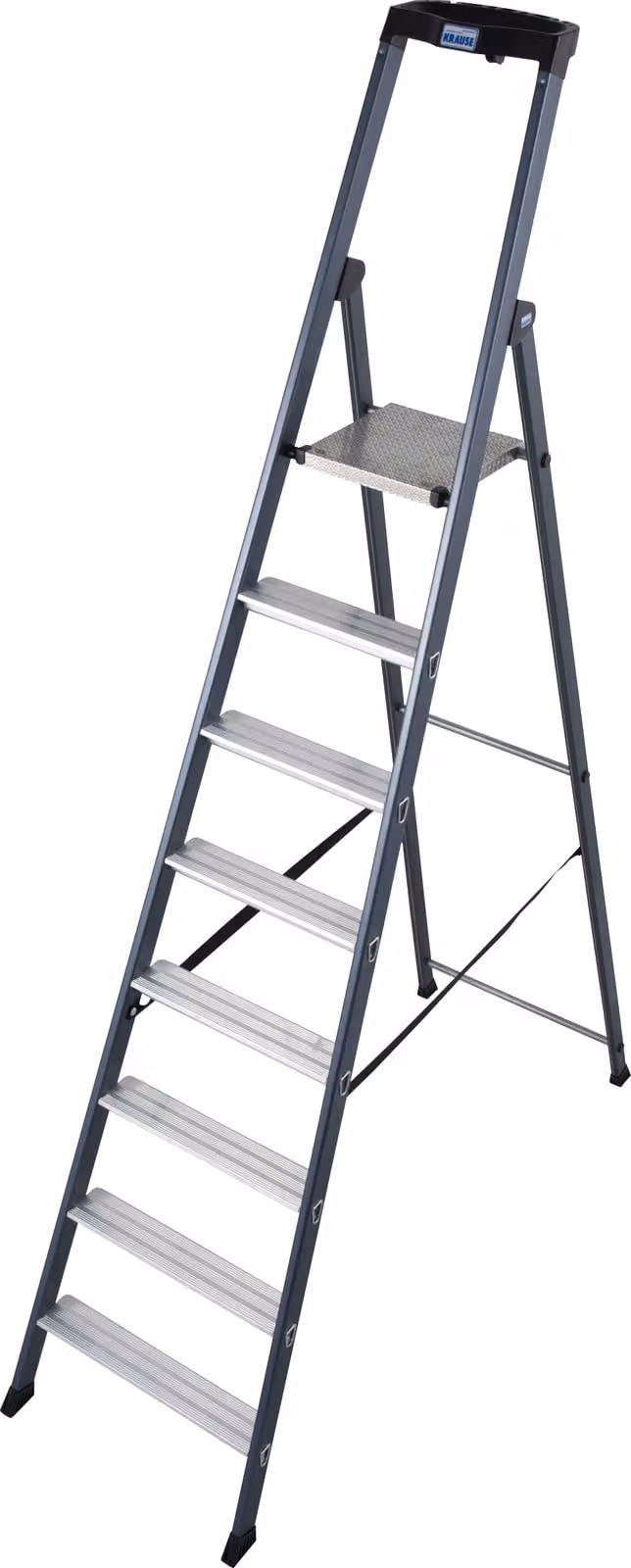 Krause Sepro stalen steigertrap, geanodiseerd, 8 treden