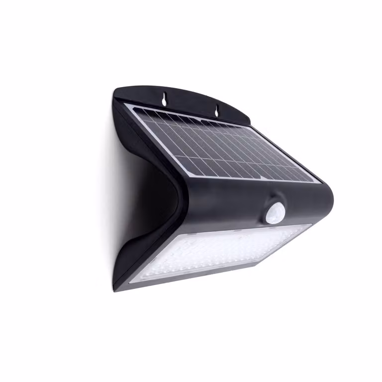 Lyora Solar buitenlamp met bewegingssensor, 4000K, zwart, Hoogte: 22 cm