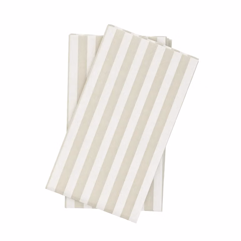 Scandi Essentials Bold Stripe papieren servetten Wit-beige, 15-pack, 33 x 40 cm