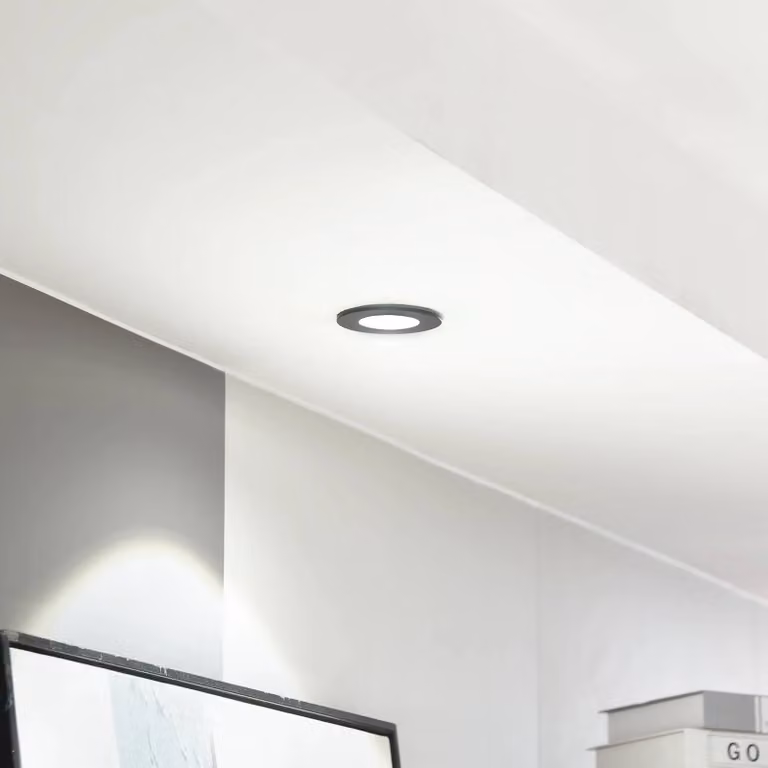Arcchio Lirin LED Inbouwspot Zwart - Rond - 4000K - IP65 - Dimbaar - Aluminium