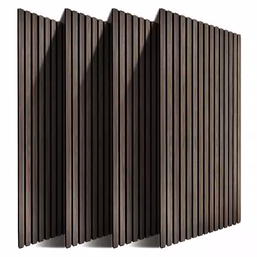 Relaxdays Akoestische Panelen, 4-delige set, Bruin, H x B x D: 120 x 60 x 2 cm