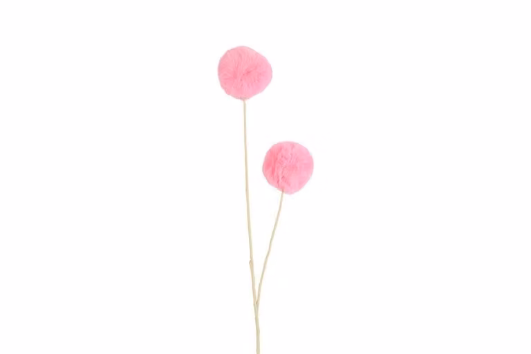 Countryfield zijden bloem Pom Pom roze 75 cm