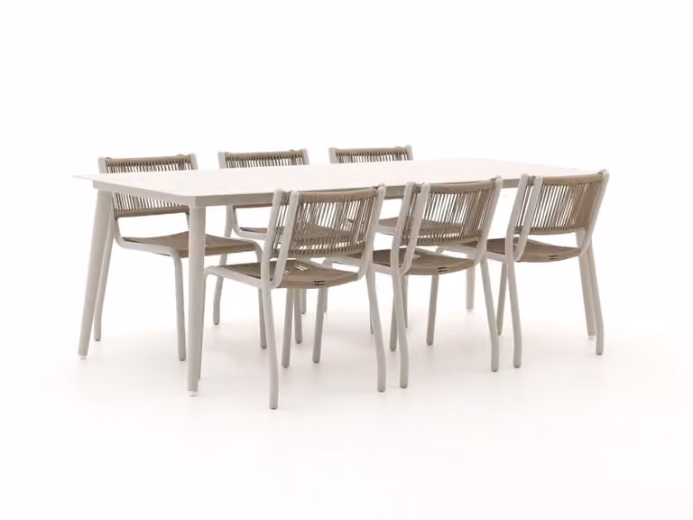Manifesto Furniture Diningset Manifesto 7-delig aluminium tuinset voor 6 personen