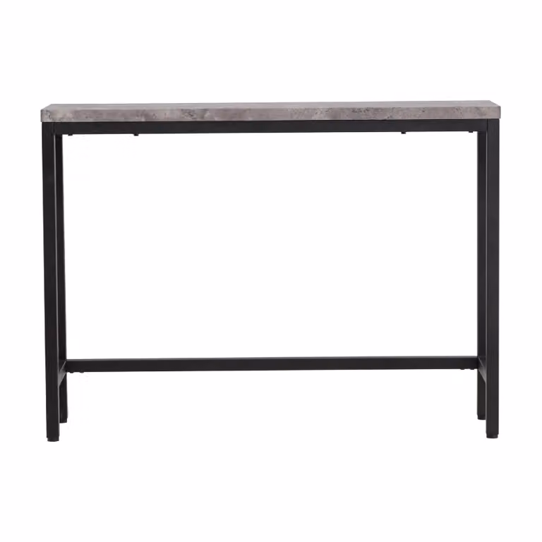 QUVIO Iro Bijzettafel - Zwart Betonlook - B/D/H: 80 x 30 x 30 cm