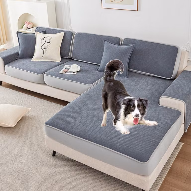 Beige Stretch Bankhoes - Beschermhoes voor Hoekbanken - 80 x 180 cm