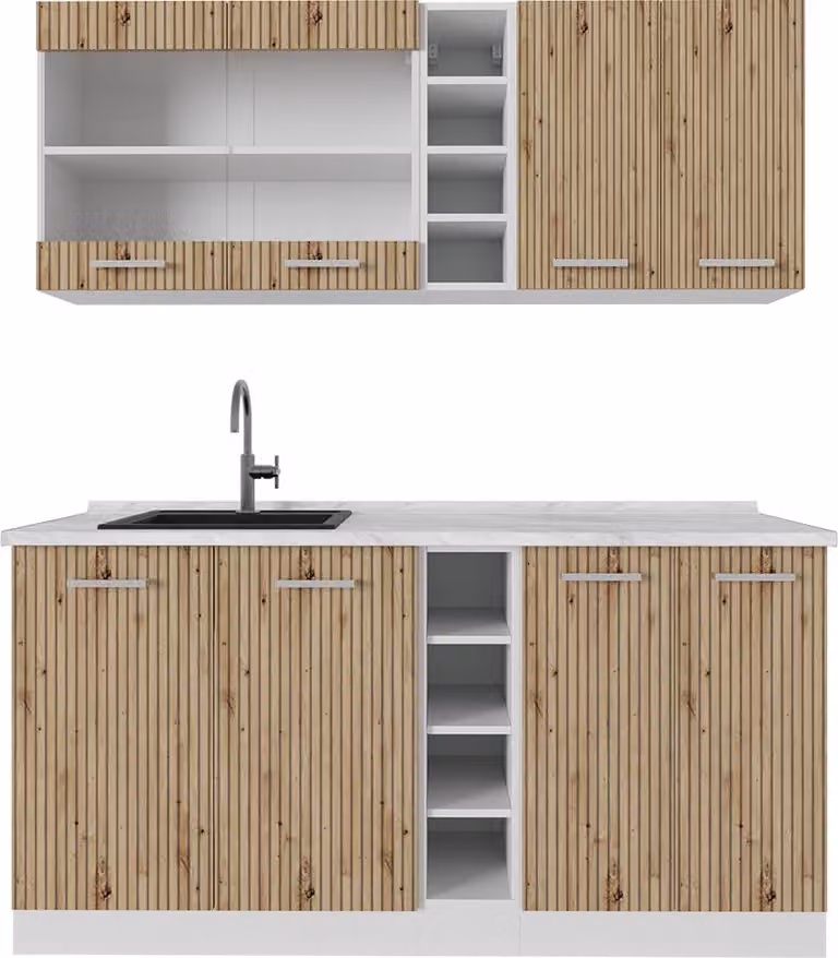 Vicco R-Line Keukenkast Artisanaal eiken/wit 160 cm zonder werkblad