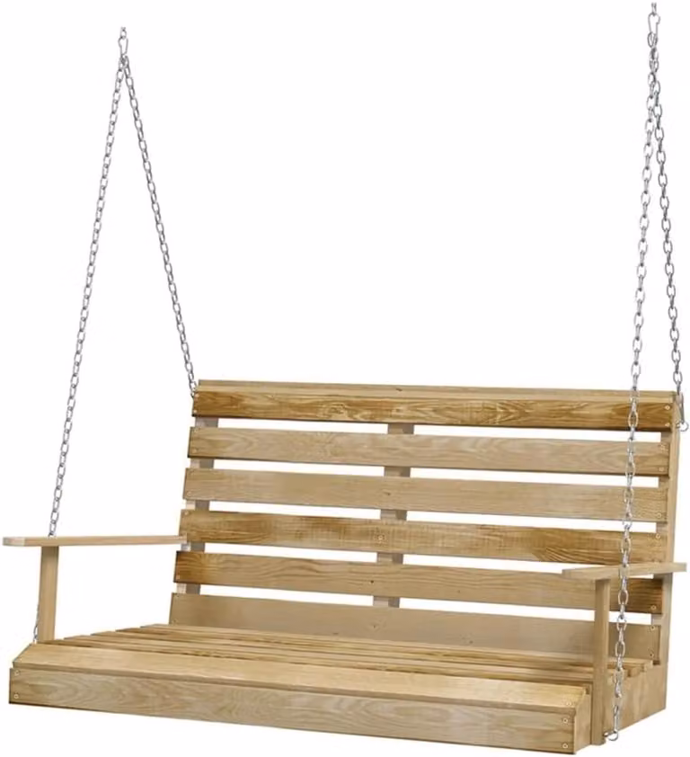 Houten Schommelbank Groen - Massief Grenenhout - Breedte: 110 cm