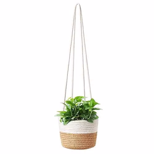 Hangende plantenmand van zeegras, bloempot voor hangende planten, 14 cm