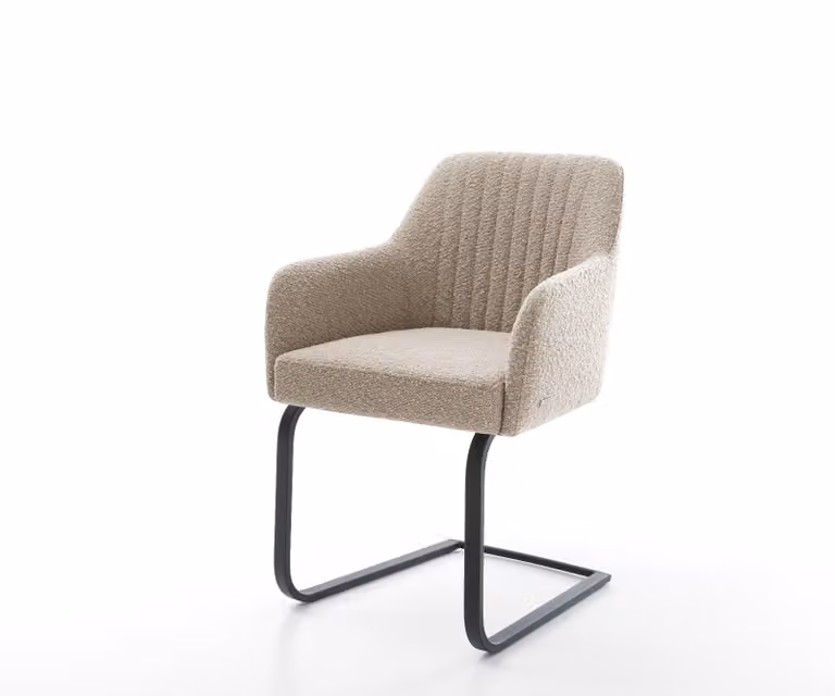 DELIFE Greg-Flex Sledemodel Bank met Bouclé Bekleding en Pocketveer Kern in Zwart