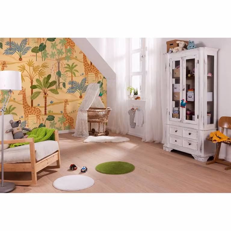 home24 Vlies-fotobehang Giraffe Crew, Breedte: 400 cm, Hoogte: 280 cm