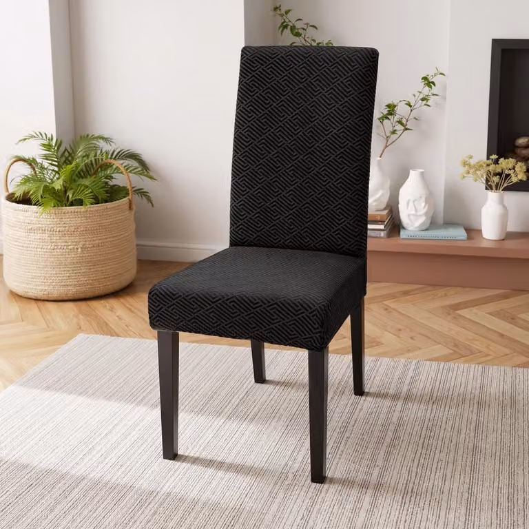 Unyqoos Universele Stretch Stoelhoezen Set van 6 voor Eetkamerstoelen