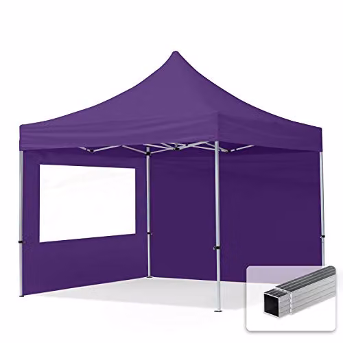 TOOLPORT Vouwpaviljoen Partytent met 2 zijpanelen, 3x3m, Lila
