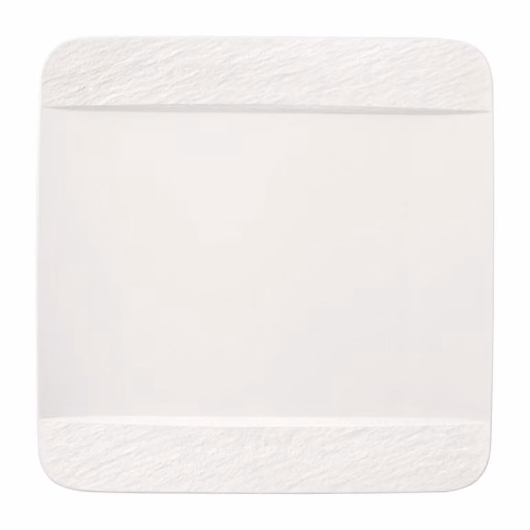 Villeroy & Boch Manufacture Rock rechthoekig eetbord Blanc B/D/H: 28 x 28 x 2 cm