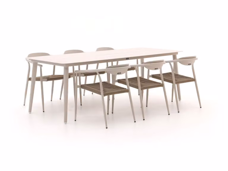 Manifesto Diningset voor 6 personen, aluminium tuinset voor op het terras